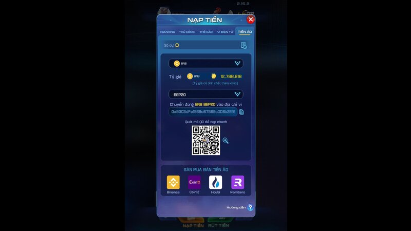 Nạp tiền WIN79 bằng tiền ảo